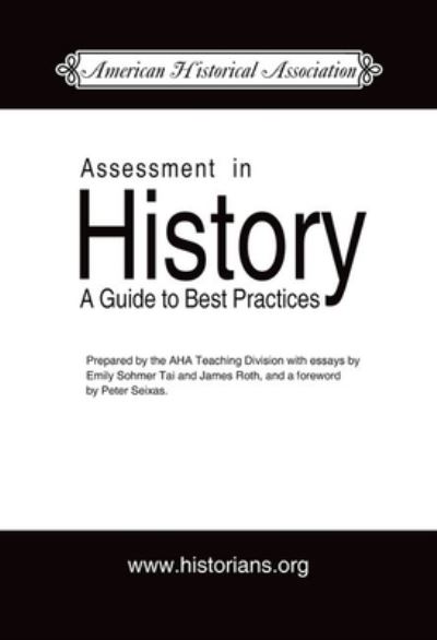 Cover for Emily Sohmer Tai · Assessment in History (Bok) (2008)