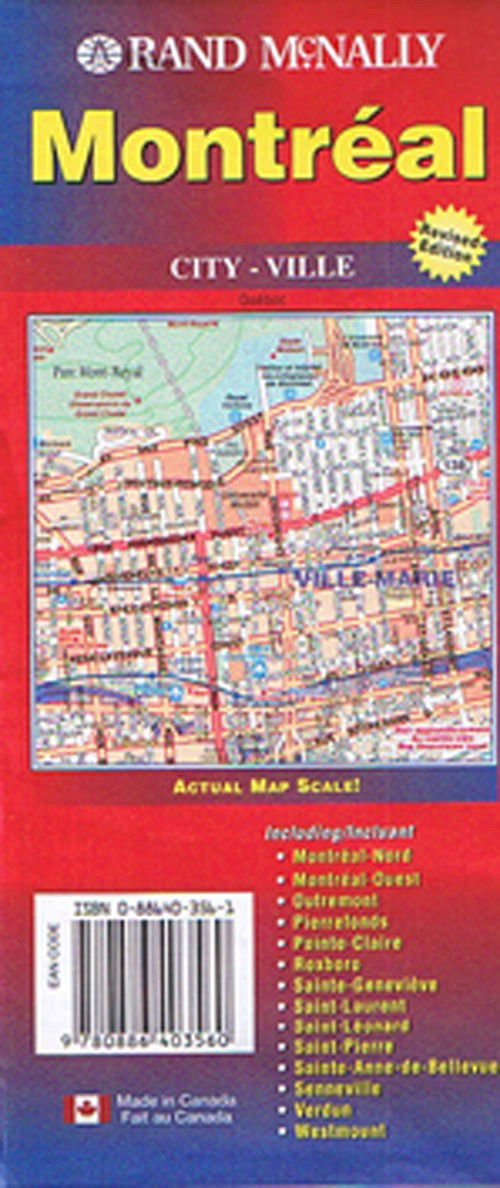 Montreal - Rand McNally - Books - Rand McNally - 9780886403560 - April 1, 2005