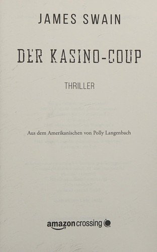 Cover for Swain · Der Kasino-Coup (Book)