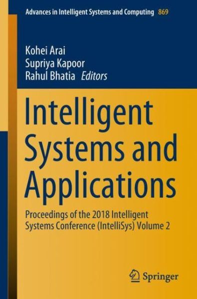 Cover for Intelligent Systems and Applications (Book) [1st ed. 2019 edition] (2018)