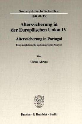 Cover for Ahrens · Alterssicherung in der Europäisc (Book) (1998)