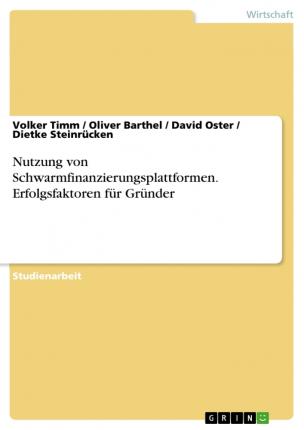 Cover for Timm · Nutzung von Schwarmfinanzierungspl (Book)