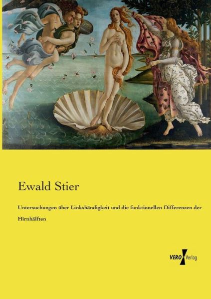 Cover for Stier · Untersuchungen über Linkshändigke (Buch) (2019)