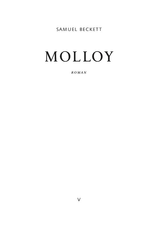Cover for Samuel Beckett · Bestiarium: Molloy (Sewn Spine Book) [1th edição] (2020)