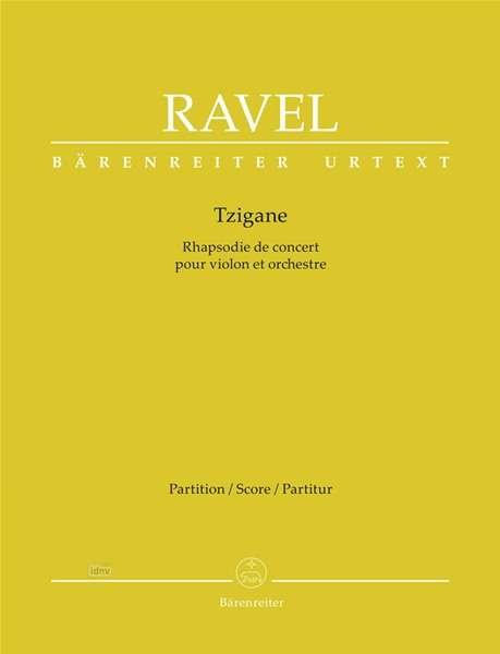 Cover for Ravel · Tzigane,Vl+Orch.Pt.BA8849 (Bog)