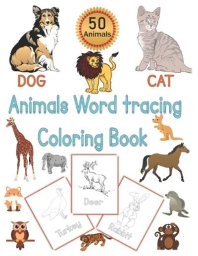 Cover for Dan Green · Animals Word Tracing Coloring Book (Paperback Book) (2021)