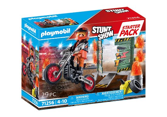 Cover for Playmobil · Playmobil Starterpack Stuntshow Motor met Vuurmuur - 71256 (Leksaker)