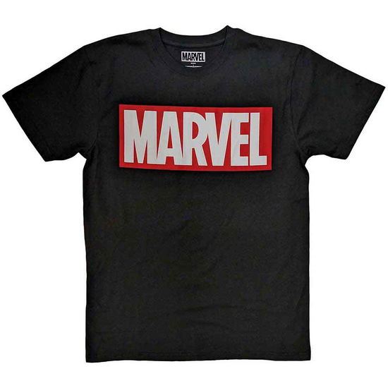 Marvel Comics Unisex T-Shirt: Box Logo - Marvel Comics - Mercancía - Bravado - 5055979905561 - 