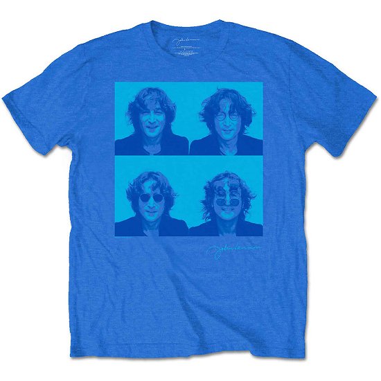 Cover for John Lennon · John Lennon Unisex T-Shirt: Glasses 4 Up (T-shirt) [size S] [Blue - Unisex edition]