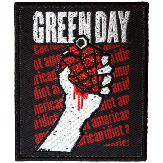 Cover for Green Day · Green Day Woven Patch: American Idiot Text Repeat (Standard) (Patch) (2024)