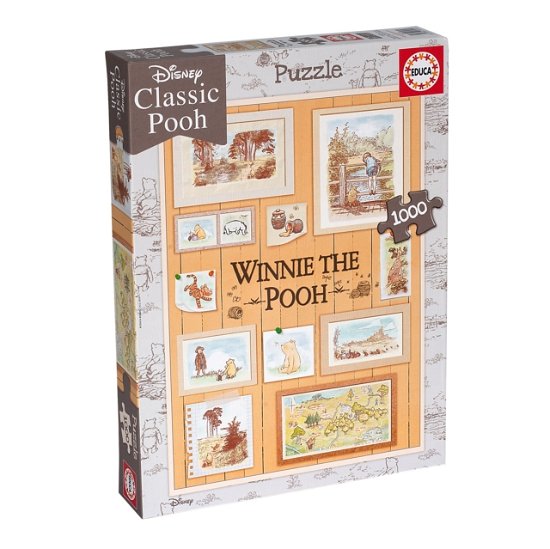 Cover for Educa Borras - Winnie the Pooh Photoframes 1000 piece Jigsaw Puzzle (SPILL)
