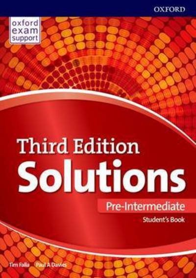 Cover for Paul Davies · Solutions: Pre-Intermediate: Student's Book: Leading the way to success - Solutions (Paperback Book) [3 Revised edition] (2016)