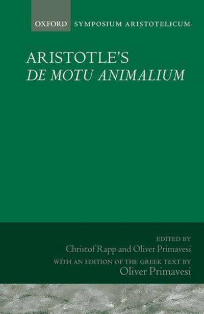 Cover for Aristotle's De motu animalium: Symposium Aristotelicum (Inbunden Bok) (2020)