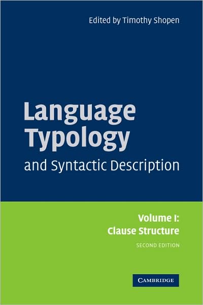 Cover for Timothy Shopen · Language Typology and Syntactic Description: Volume 1, Clause Structure (Hardcover Book) [2 Revised edition] (2007)