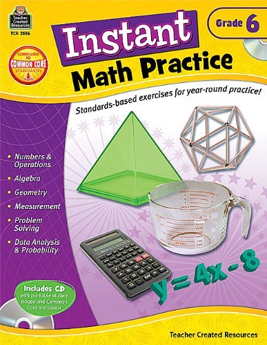 Cover for Teacher Created Resources Staff · Instant Math Practice, Grade 6 (Paperback Bog) (2013)