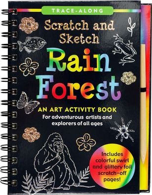 Cover for Inc Peter Pauper Press · Scratch &amp; Sketch (tm) Rain Forest (Trace Along) (Hardcover bog) (2019)
