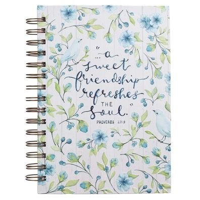 Cover for Christian Art Gifts Inc · Journal Wirebound Blue Floral Sweet Friendship (Hardcover Book) (2020)