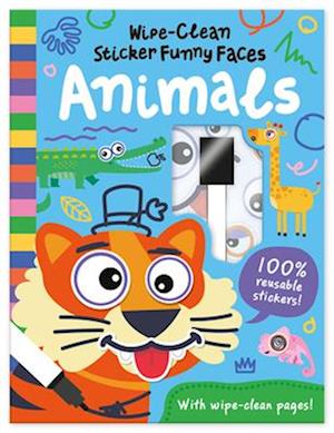 Cover for Rob Abbott · Wipe-Clean Sticker Funny Faces Animals - Wipe-Clean Sticker Funny Faces (Hardcover Book) (2025)