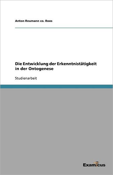 Cover for Anton Reumann Co Roos · Reumann co. Roos:Die Entwicklung der Er (Paperback Book) [German edition] (2012)