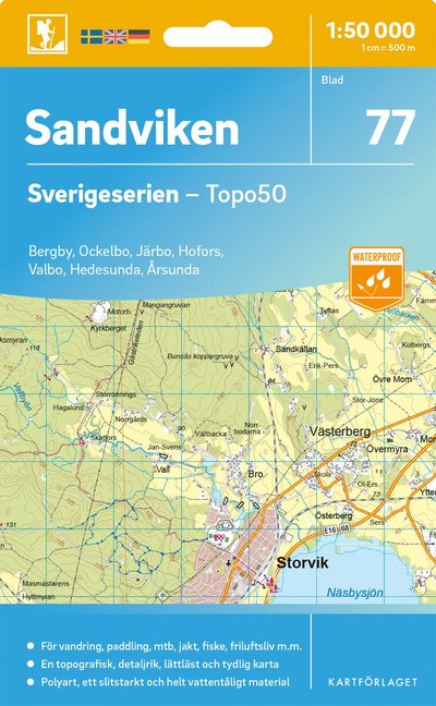 Cover for Sandviken - Sverigeserien Topo50 (Map) (2025)