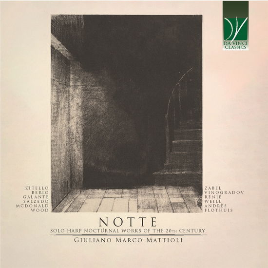 Cover for Giuliano Marco Mattioli · Notte - Solo Harp Nocturnal Works of the 20th Century (CD) (2023)