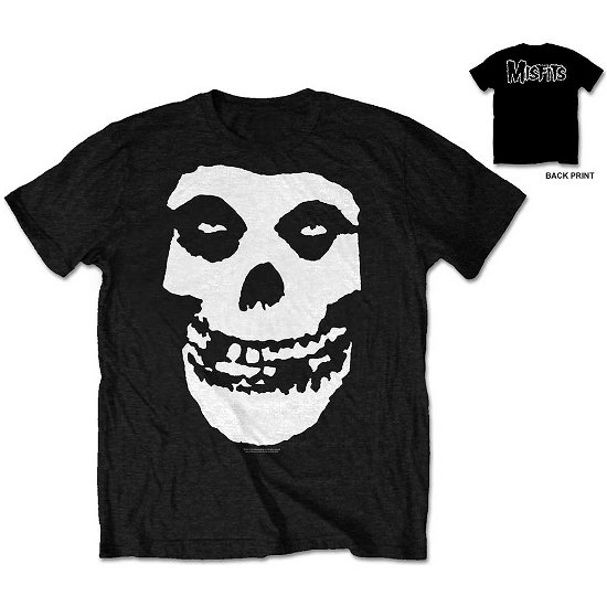Misfits Unisex T-Shirt: Classic Fiend Skull (Back Print) - Misfits - Koopwaar - Bandmerch - 5055979908562 - 