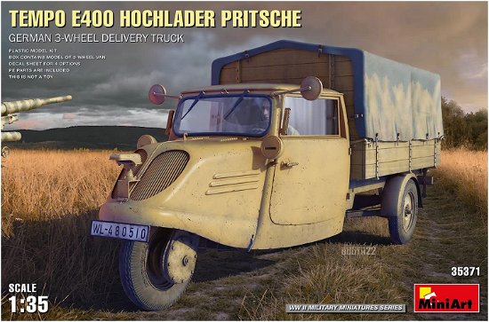 MiniArt - 1/35 Tempo E400 Hochlader 3-wh Delivery Truck (3/23) * - MiniArt - Produtos -  - 5905090346562 - 