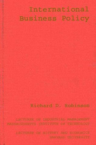 Cover for Richard Robinson · International Business Policy (Hardcover Book) [New edition] (1982)