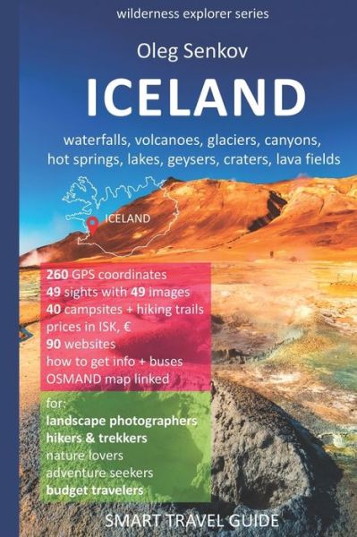 Cover for Oleg Senkov · ICELAND, waterfalls, volcanoes, glaciers, canyons, hot springs, lakes, geysers, craters, lava fields (Paperback Book) (2019)