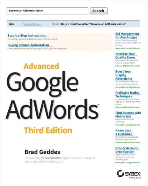 Cover for Brad Geddes · Advanced Google AdWords (Taschenbuch) (2014)