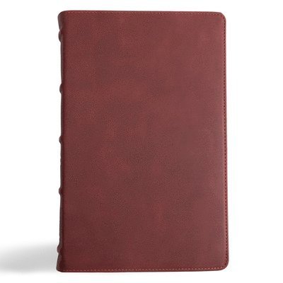 Cover for C. S. B. Bibles CSB Bibles by Holman · CSB Single-Column Personal Size Bible, Holman Handcrafted Collection, Premium Marbled Burgundy Calfskin (Book) (2024)