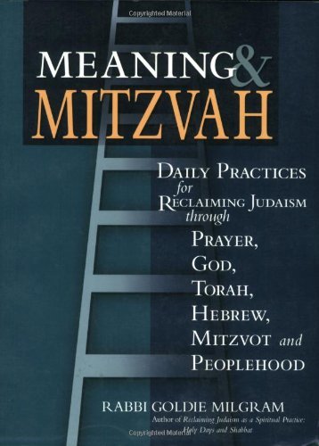 Cover for Milgram, Goldie (Rabbi Goldie Milgram) · Meaning and Mitzvah: Daily Practices for Reclaiming Judaism Through God Torah Mitzvot Hebrew Prayer and Peoplehood (Paperback Book) (2005)