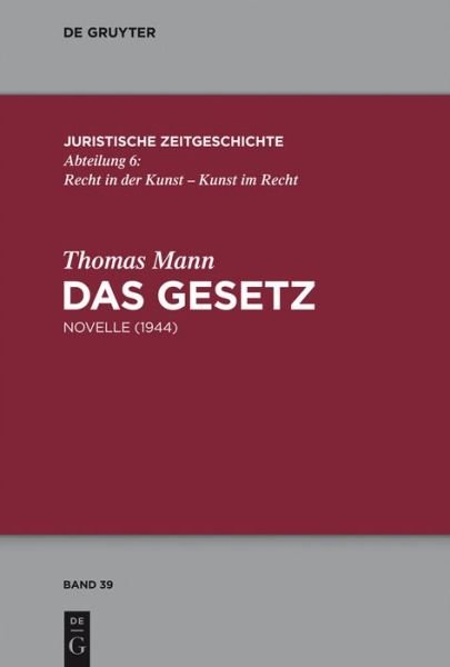 Cover for Mann · Das Gesetz (Book) [German edition] (2013)