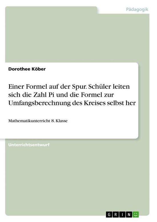 Cover for Köber · Einer Formel auf der Spur. Schüle (Book)