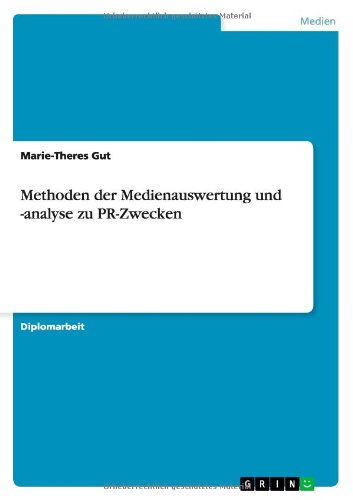 Cover for Gut · Methoden der Medienauswertung und - (Bok) [German edition] (2011)