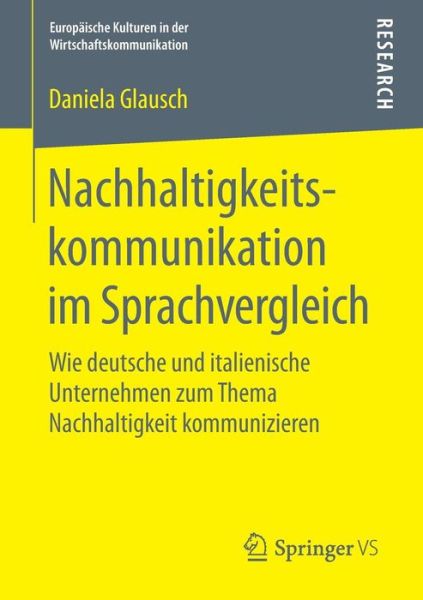 Cover for Glausch · Nachhaltigkeitskommunikation im (Book) (2016)