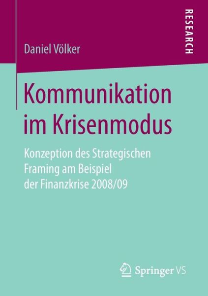 Cover for Völker · Kommunikation im Krisenmodus (Book) (2017)