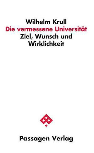 Cover for Wilhelm Krull · Die vermessene Universität (Paperback Book) (2017)