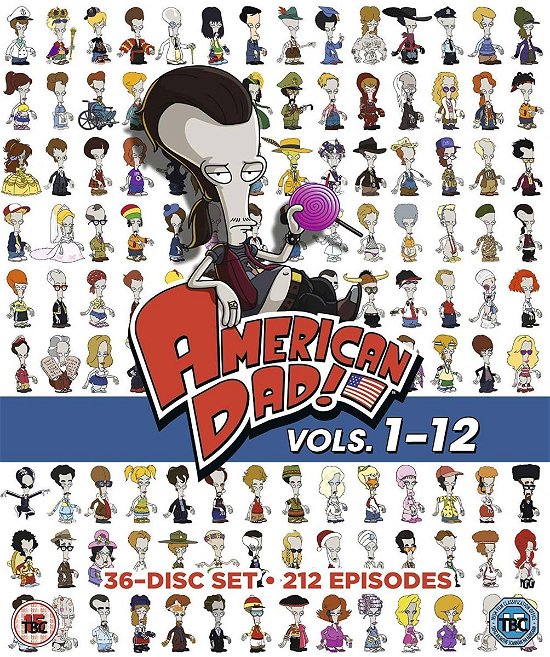 Cover for American Dad Season 112 · American Dad Seasons 1 to 12 (DVD) (2017)