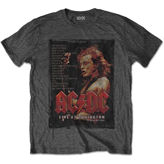 Cover for AC/DC · AC/DC Unisex T-Shirt: Donington Set (T-shirt) [size S] [Grey - Unisex edition]