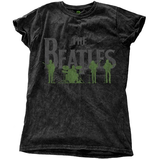 Cover for The Beatles · The Beatles Ladies T-Shirt: Saville Row Line-Up (Snow Wash) (T-shirt) [size S] [Black - Ladies edition] (2017)