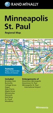 Rand McNally Folded Map: Minneapolis St. Paul Regional Map - Rand McNally - Books - Rand McNally - 9780528025563 - October 15, 2021