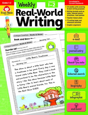 Cover for Evan-Moor Educational Publishers · Weekly Real-World Writing, Grades 1-2 (Paperback Book) (2022)