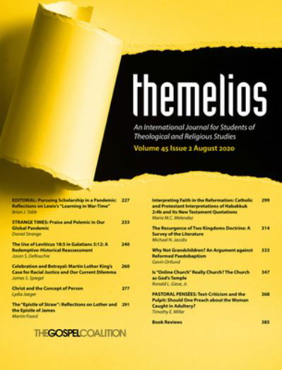 Themelios, Volume 45, Issue 2 - D. A. Carson - Books - Wipf & Stock Publishers - 9781666746563 - May 16, 2022