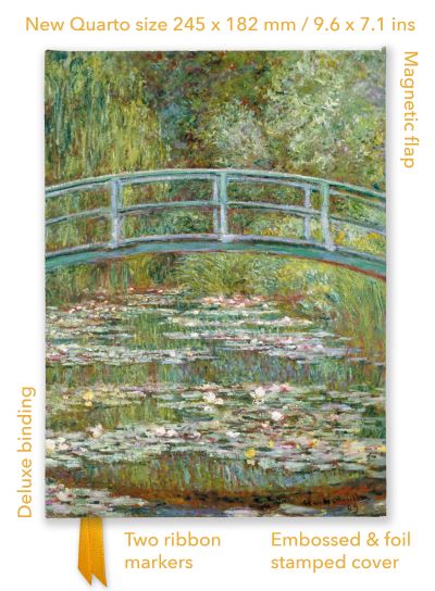 Claude Monet: Bridge over a Pond of Water Lilies (Foiled Quarto Journal) - Flame Tree Quarto Notebook - - Books - Flame Tree Publishing - 9781804177563 - January 23, 2024