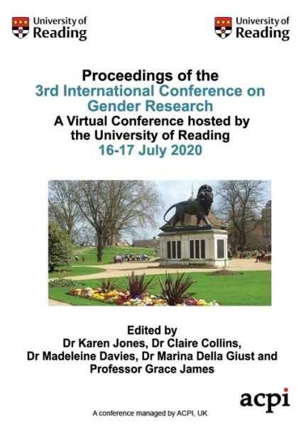 Cover for Karen Jones · ICGR20-Proceedings of the 3rd International Conference on Gender Research (Book) (2020)