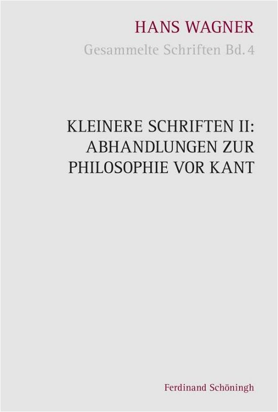 Cover for Wagner · Gesammelte Schriften.4 (Book) (2018)