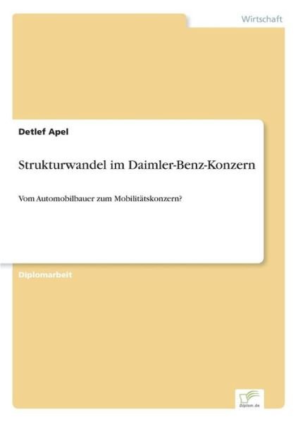 Cover for Detlef Apel · Strukturwandel Im Daimler-benz-konzern (Pocketbok) [German edition] (2001)