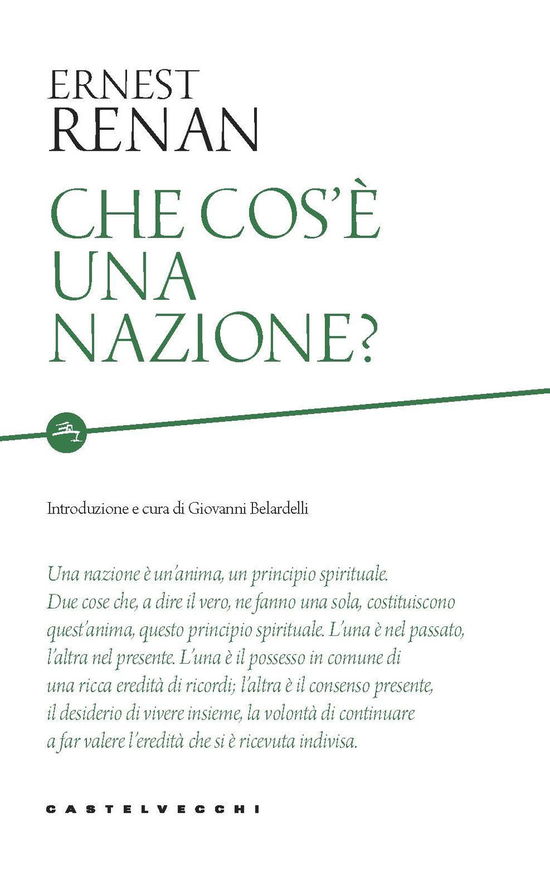 Cover for Ernest Renan · Che Cos'e Una Nazione? (Bok)