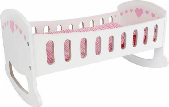 Cover for Poppenschommel bed hout wit / roze: 47 cm (610243) (Toys)